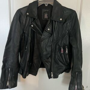Zara Black Leather Outerwear